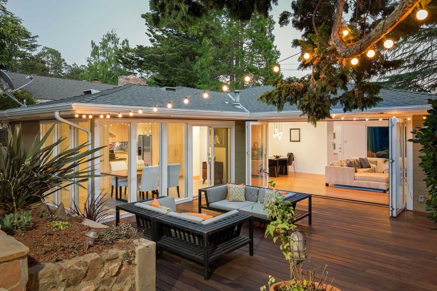 Home with furniture patio
